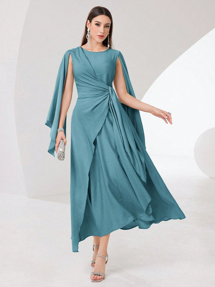 Dress | Teal Wrap Maxi Dress