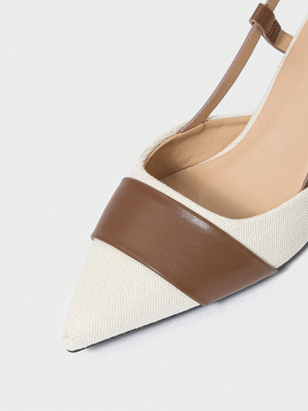 SHOES | Two-Tone Block Heel Slingbacks
