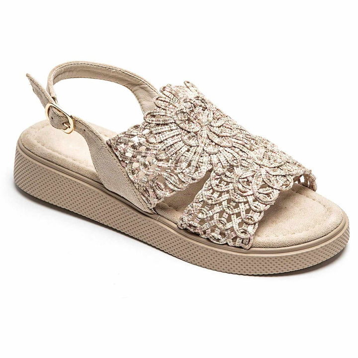 SHOES | Crochet Lace Ankle Strap Sandals