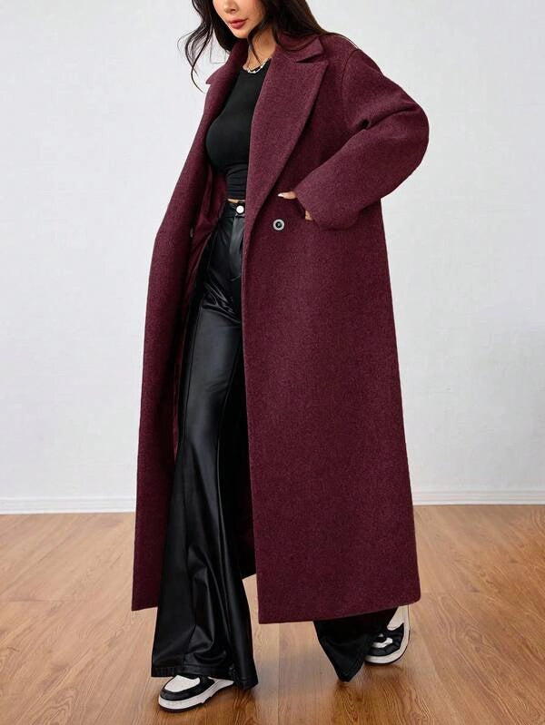 Oversized Longline Wool-Blend Coat