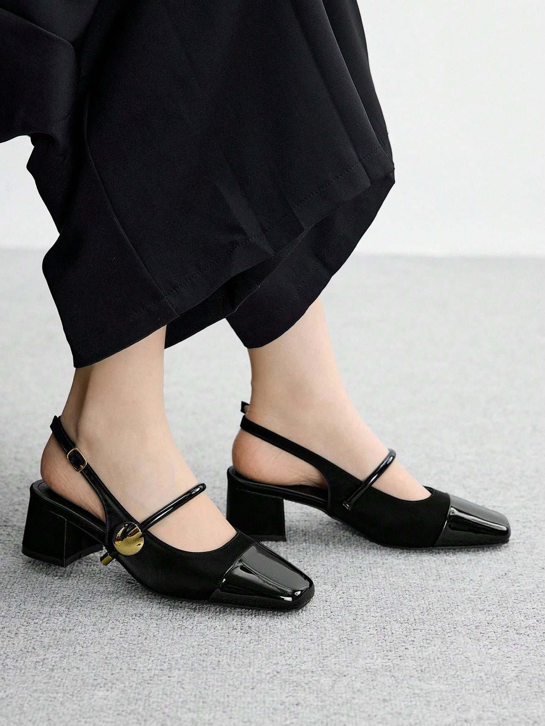 SHOES | Two-Tone Mary Jane Block Heels