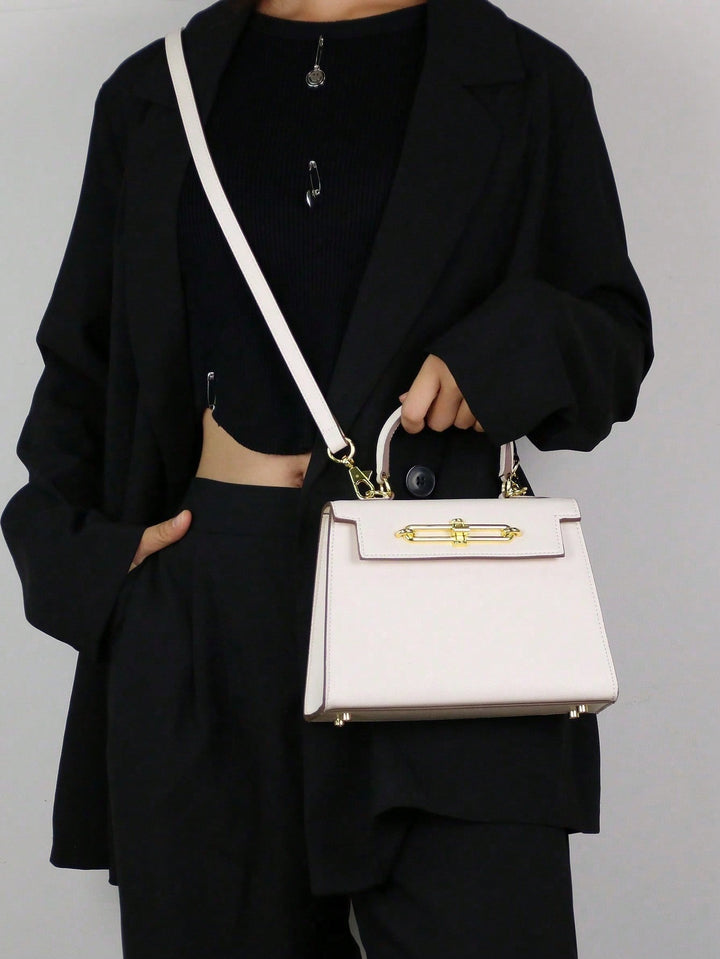 BAGS | Noir Structured Top-Handle Bag