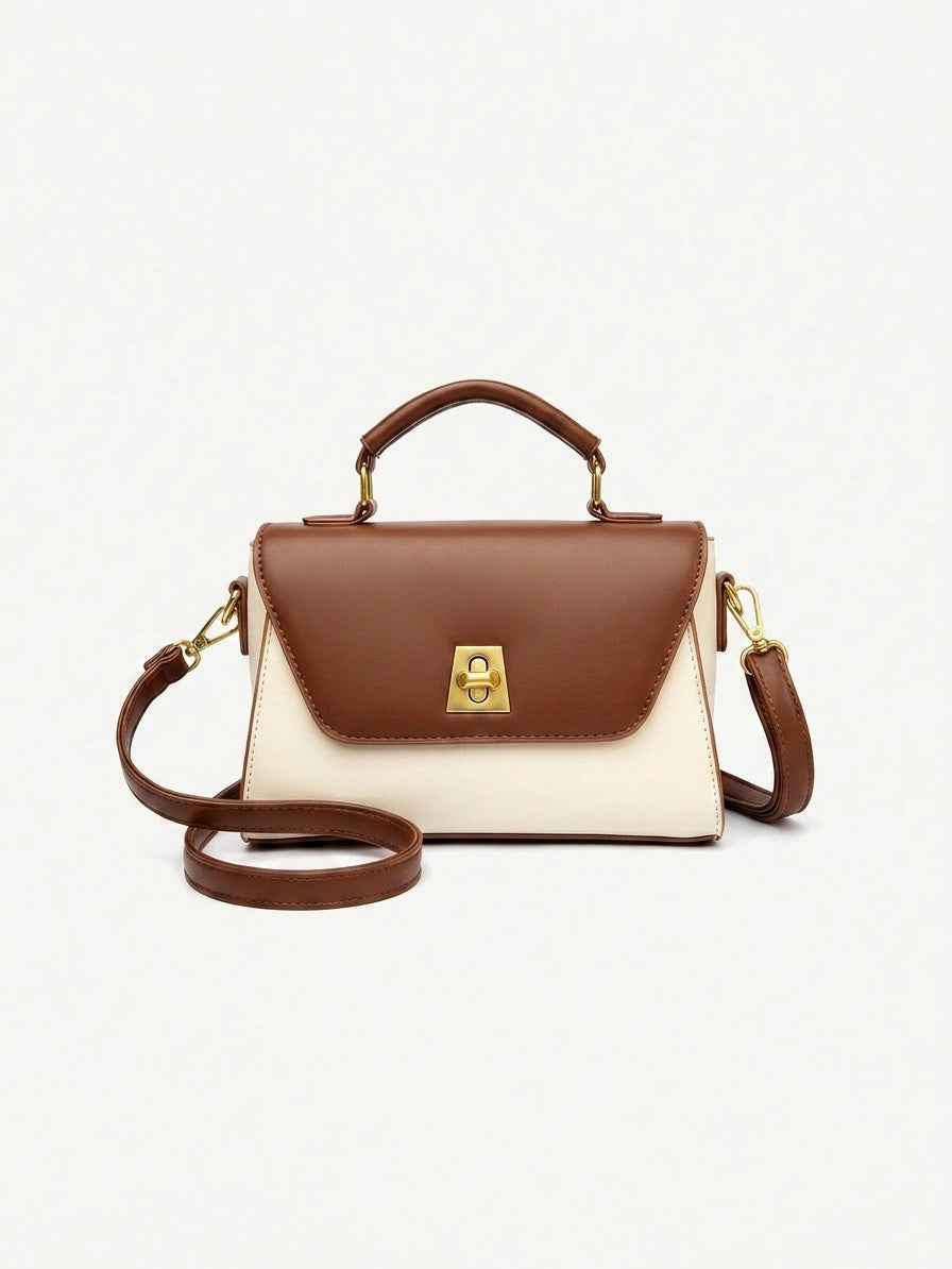 BAGS | Camille Two-Tone Satchel