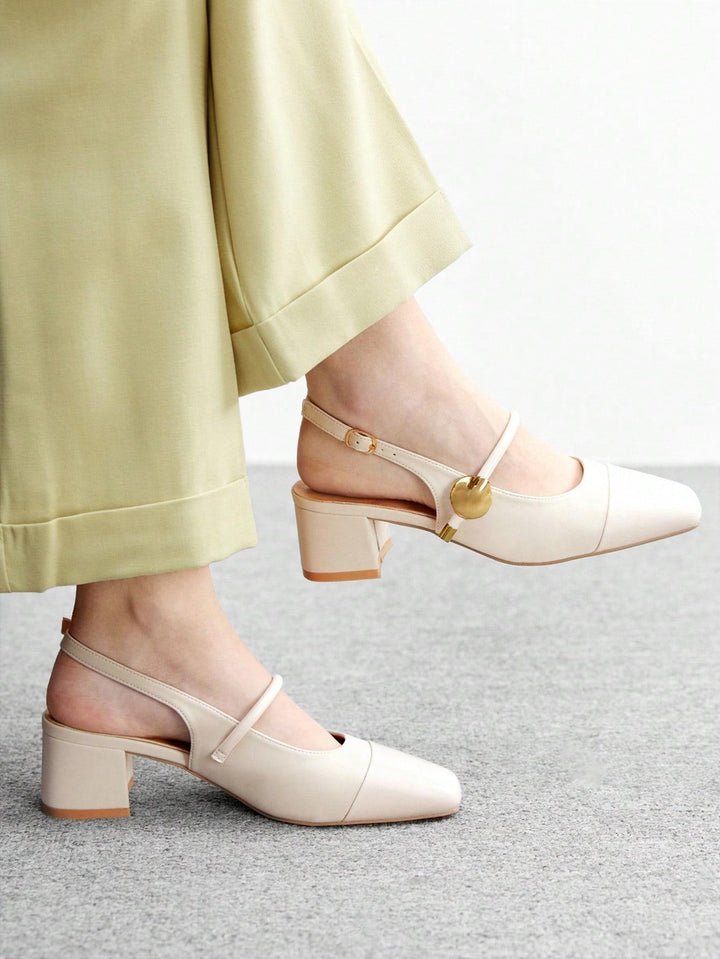 SHOES | Two-Tone Mary Jane Block Heels
