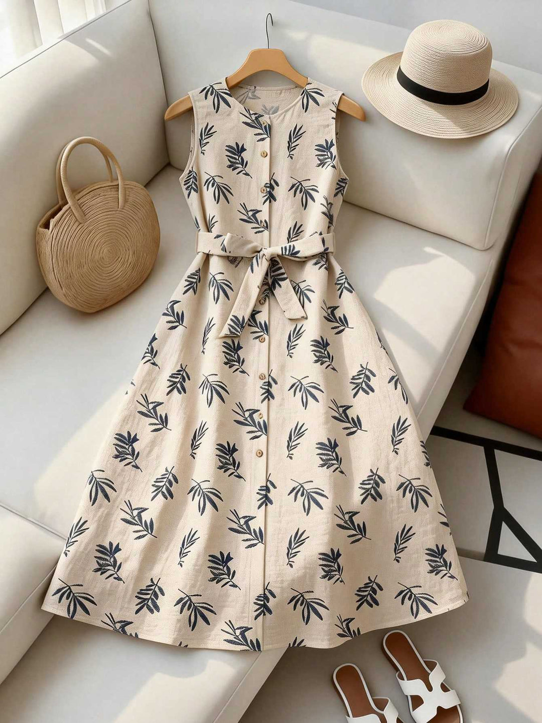 DRESS | Button Front Botanical Dress