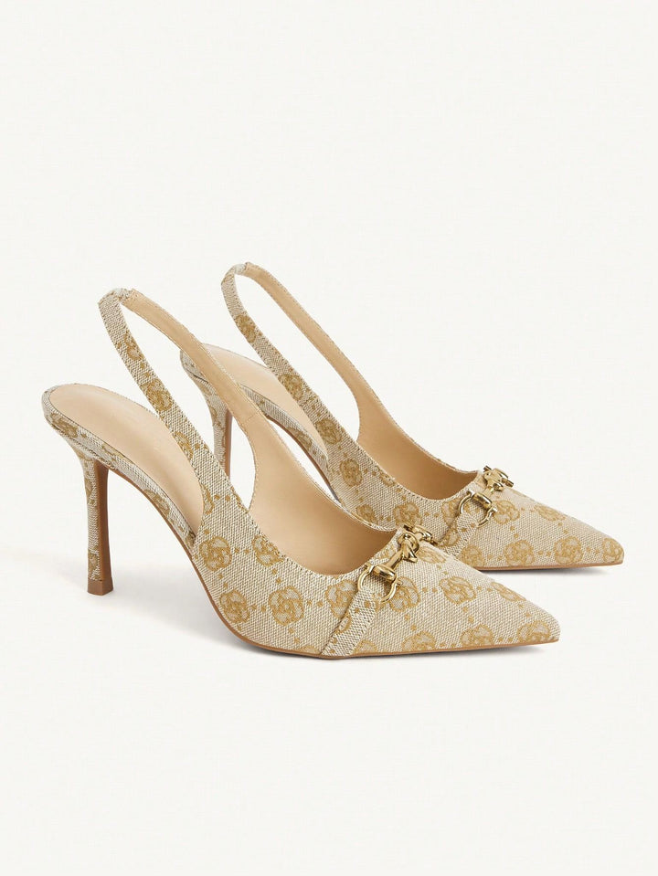 SHOES | Denim Stilettos with Bamboo Buckle