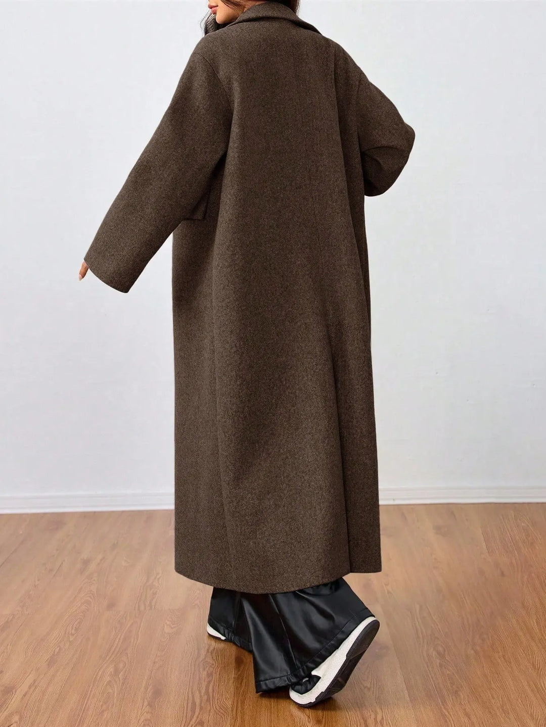 Oversized Longline Wool-Blend Coat