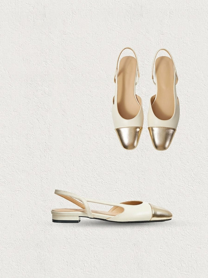 SHOES | Two-Tone Slingback Flats