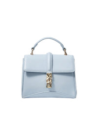 Sky Blue Structured Satchel Bag