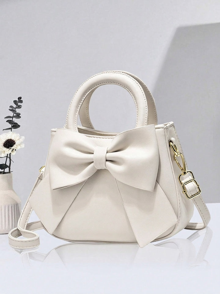 Ivory Bow Handbag