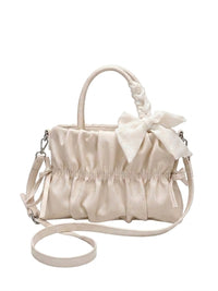Elegant Ruched Bow Handbag