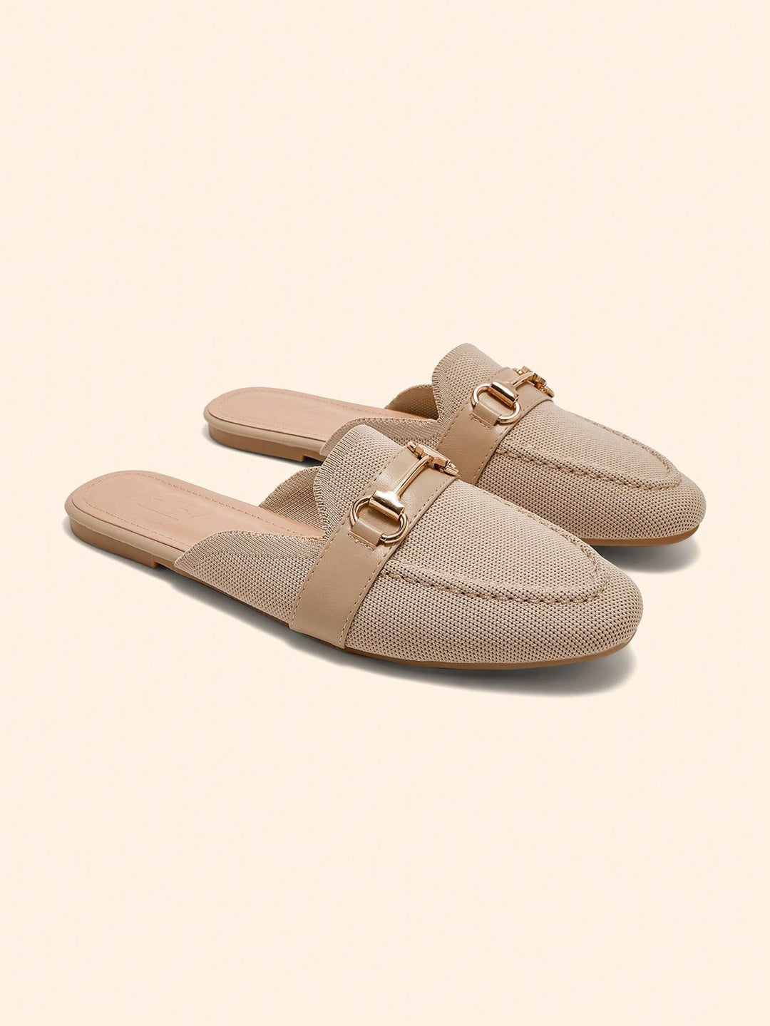 SHOES | Backless Horsebit Buckle Flats