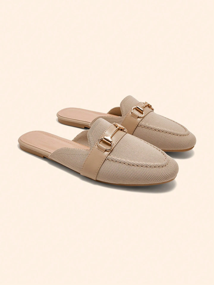 SHOES | Backless Horsebit Buckle Flats