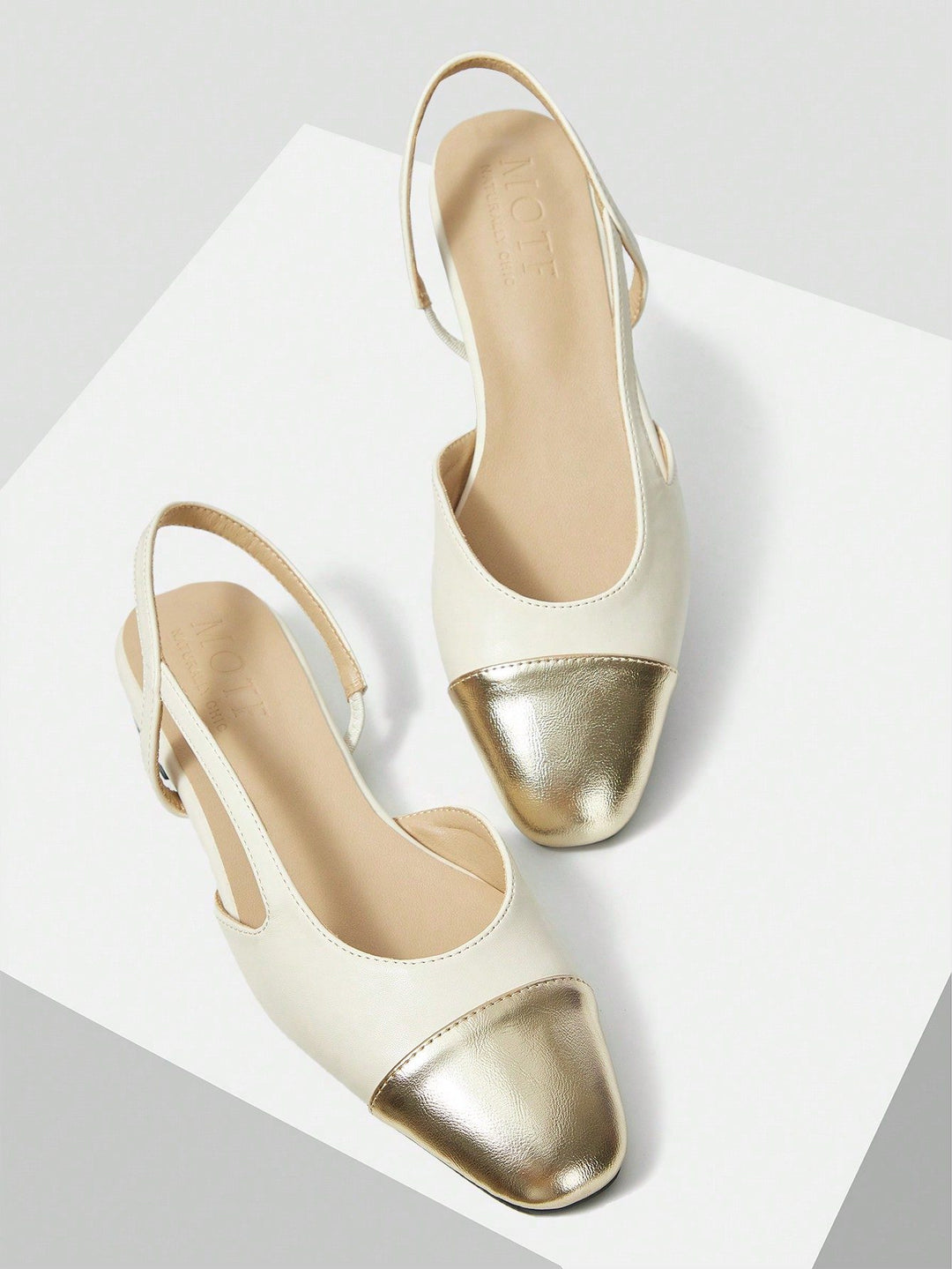 SHOES | Two-Tone Slingback Flats