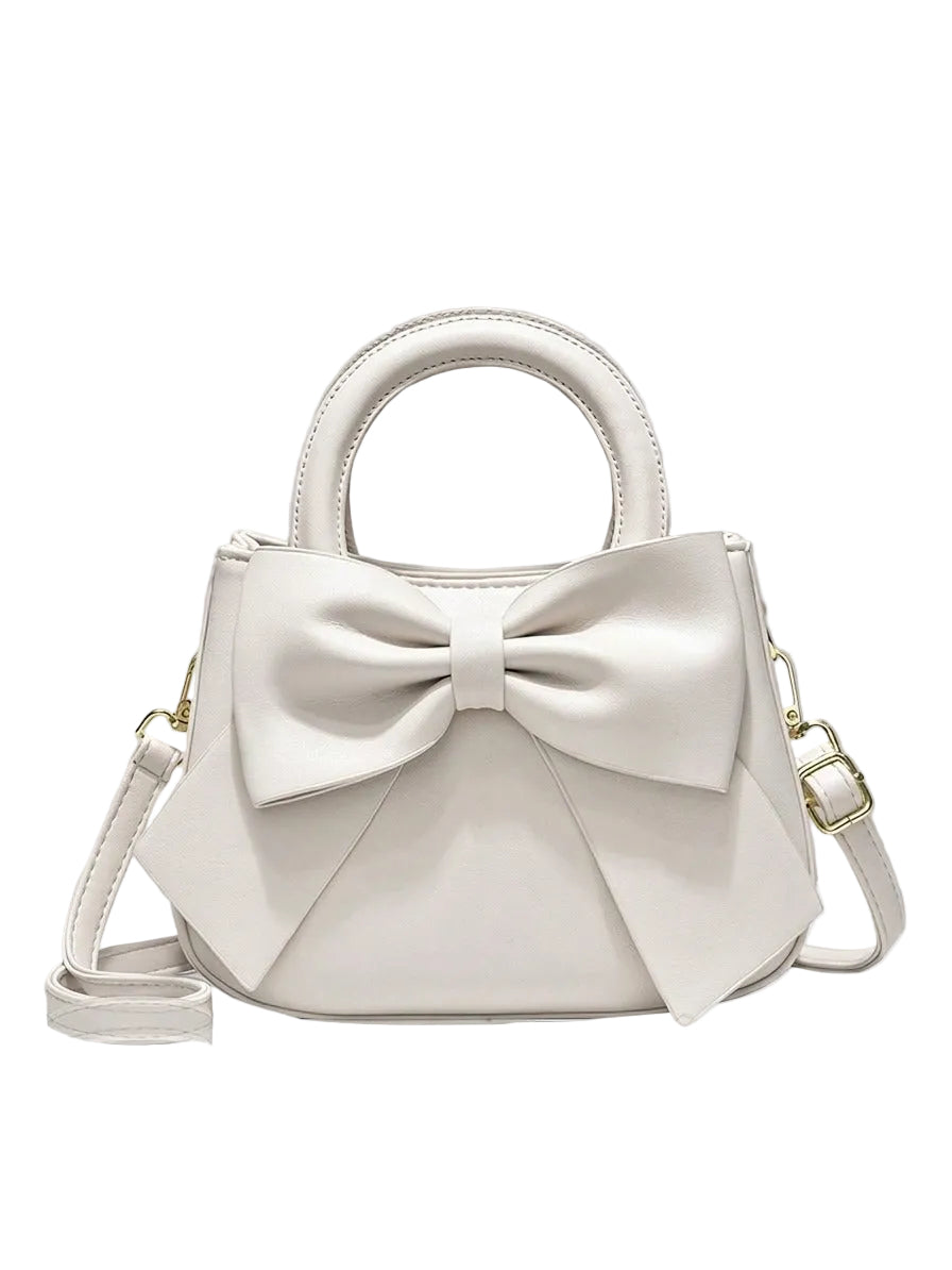 Ivory Bow Handbag