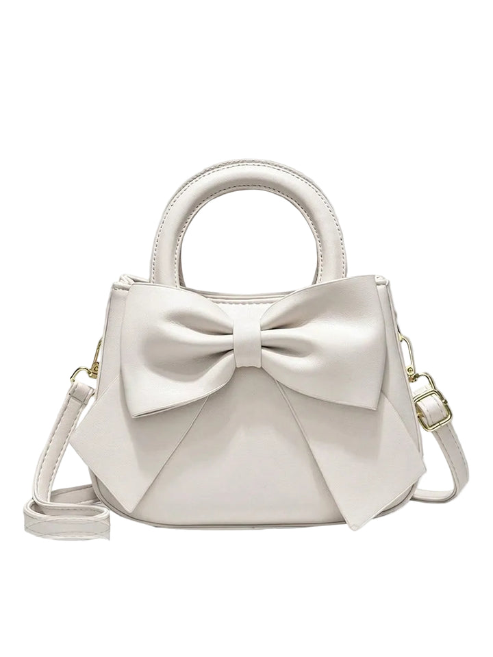 Ivory Bow Handbag