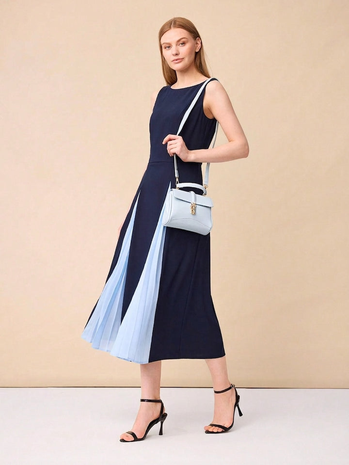 Sky Blue Structured Satchel Bag