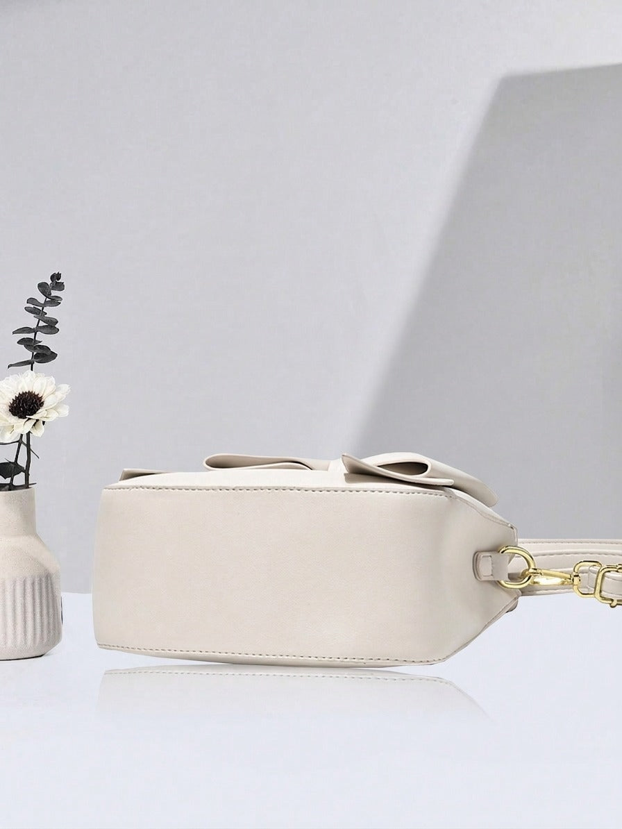 Ivory Bow Handbag