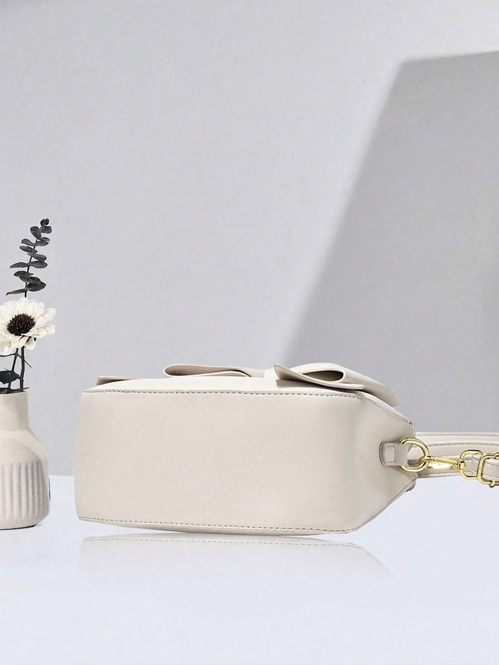 Ivory Bow Handbag