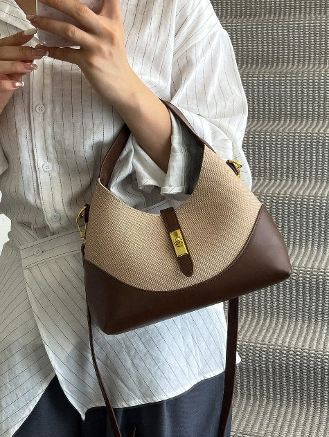 Brown Canvas Hobo Bag
