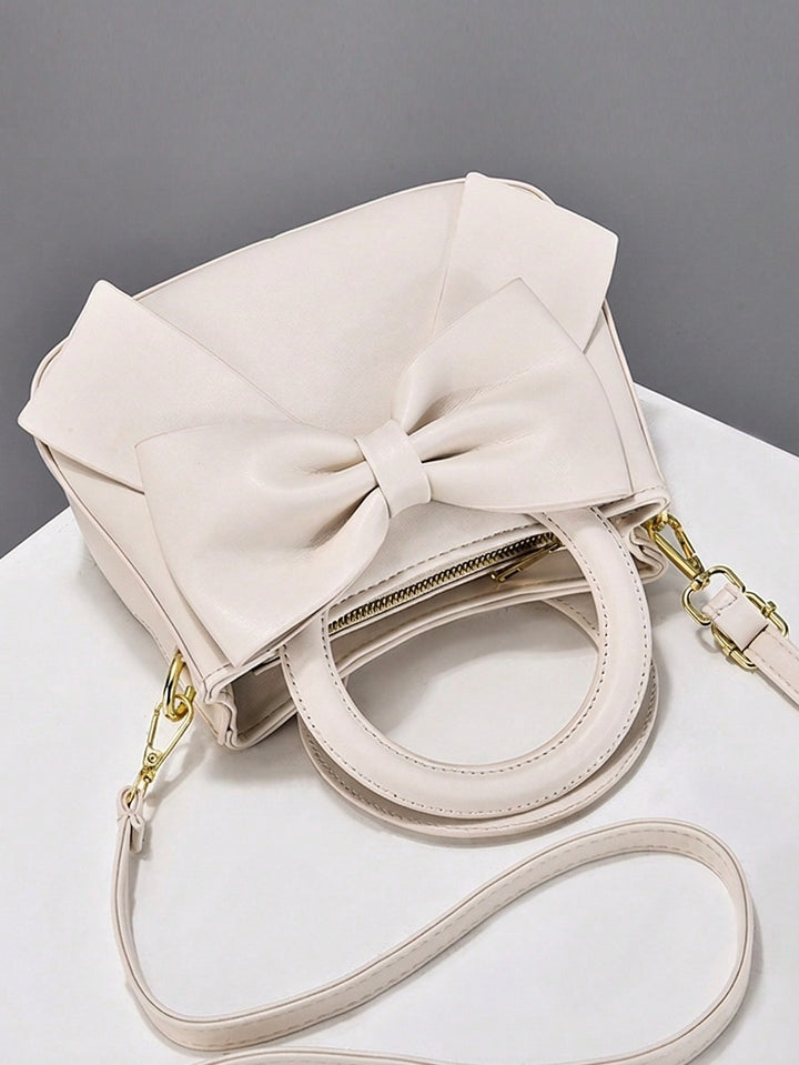 Ivory Bow Handbag