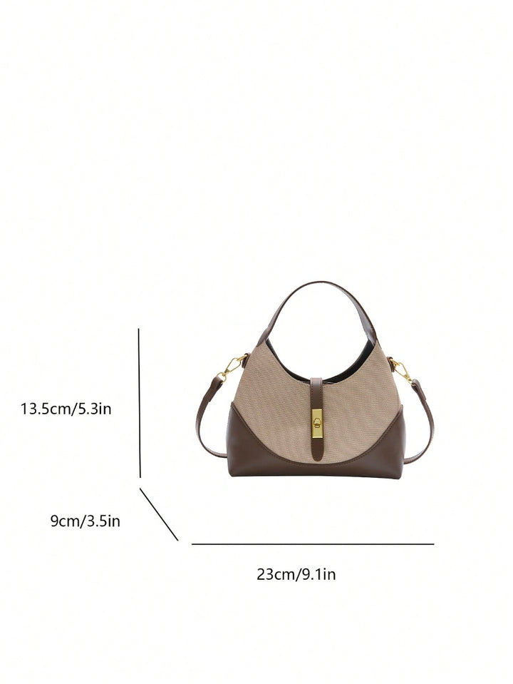 Brown Canvas Hobo Bag