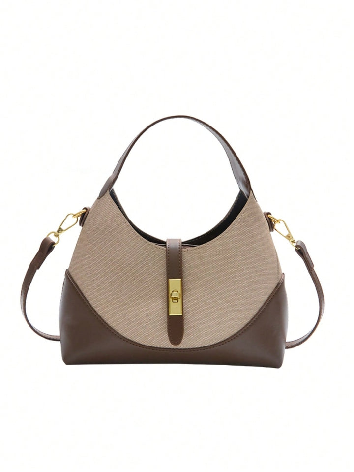 Brown Canvas Hobo Bag
