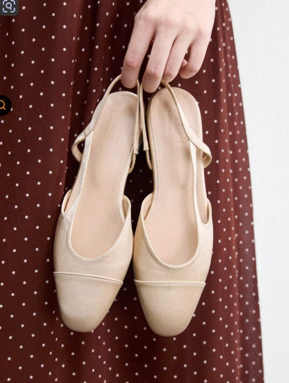 SHOES | Two-Tone Slingback Flats