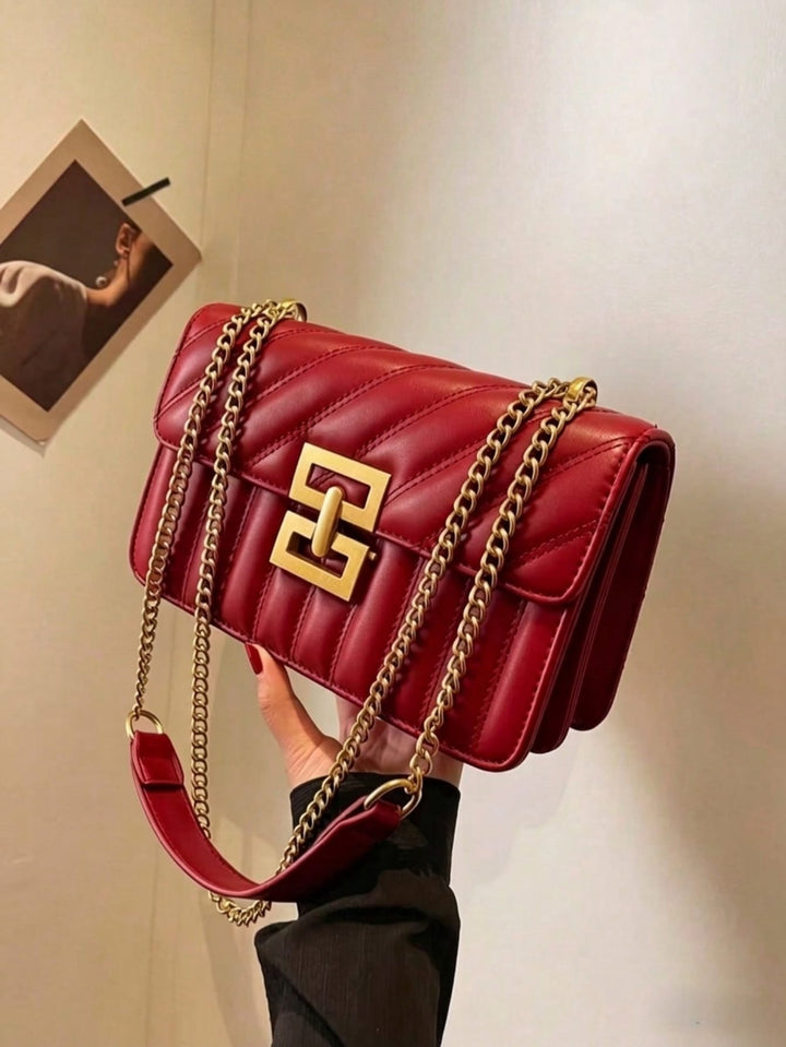 Toffee Gold Lock Crossbody