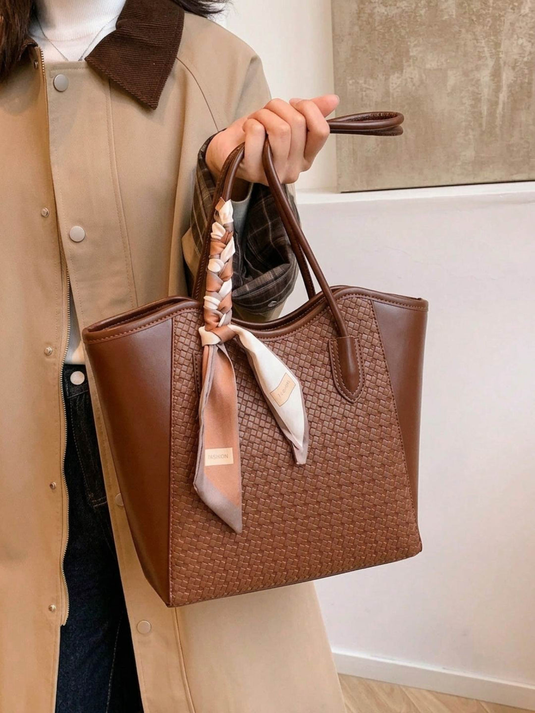 Mocha Weave Tote