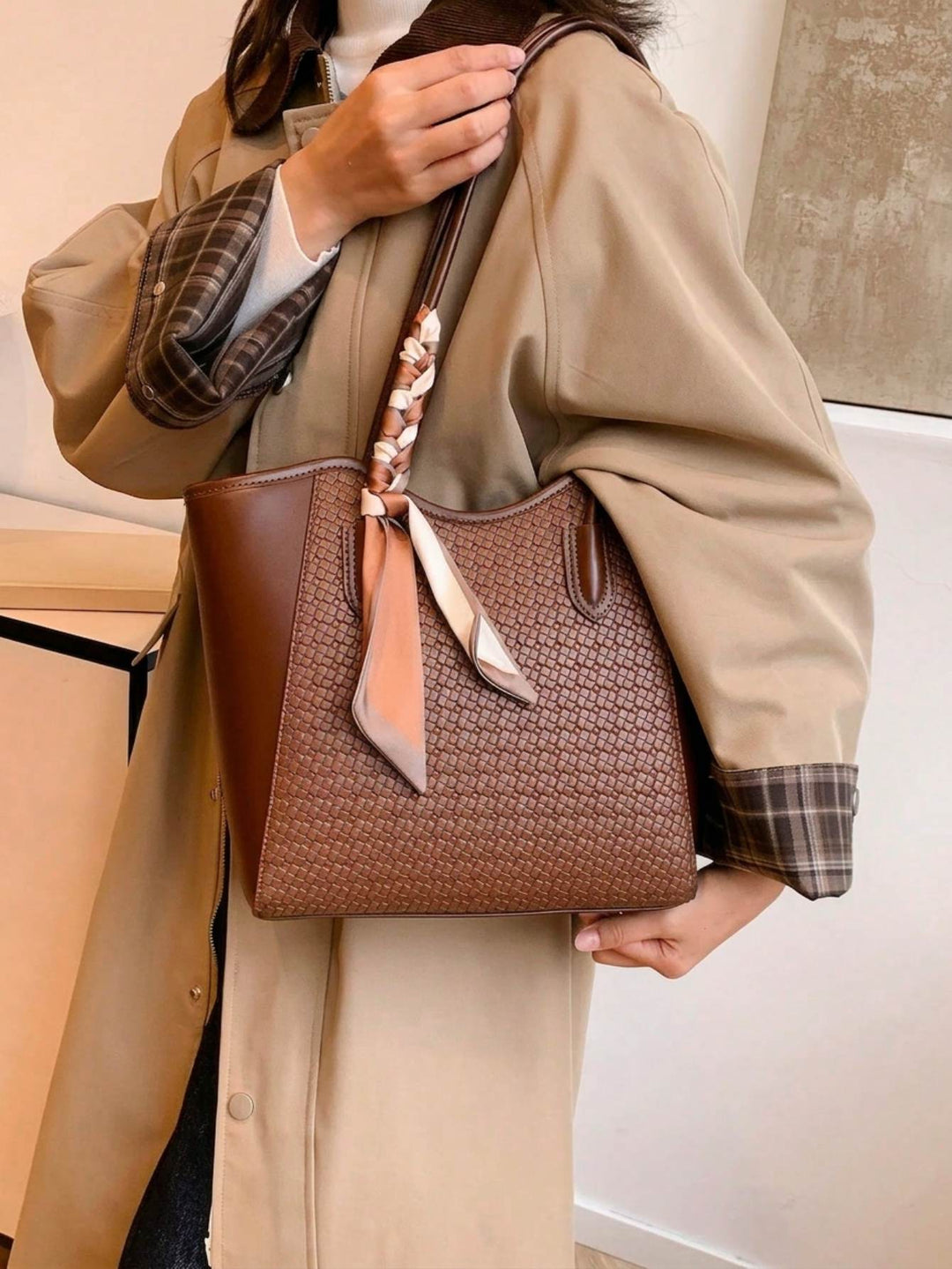Mocha Weave Tote