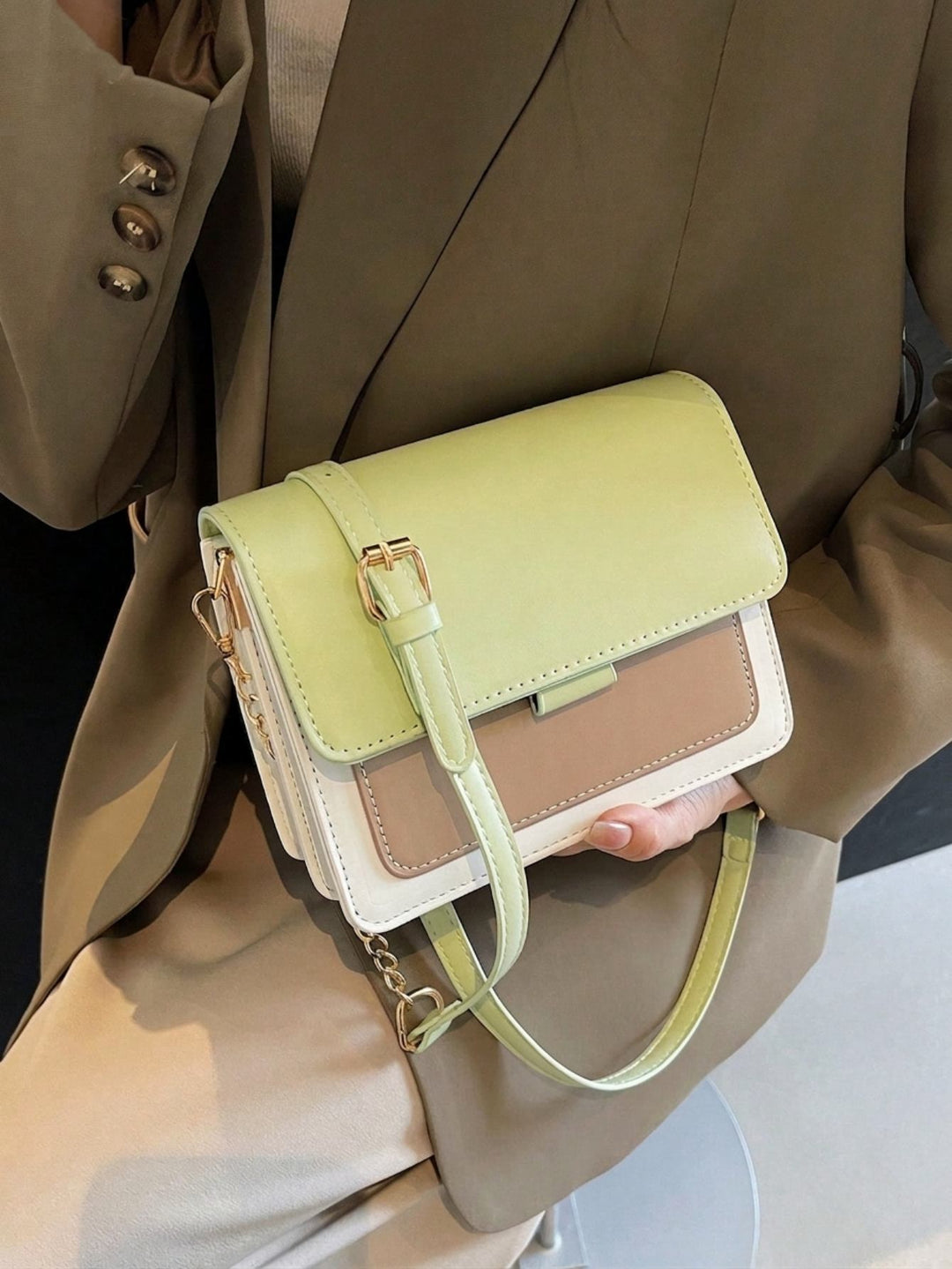 Toffee Gold Lock Crossbody