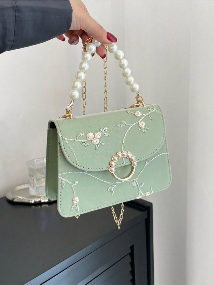 Pearl Floral Mini Handbag