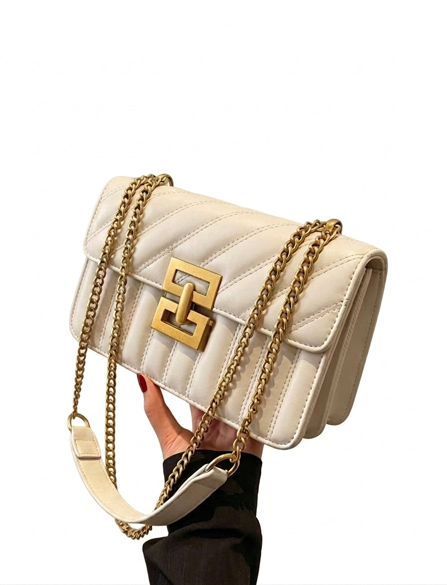 Toffee Gold Lock Crossbody