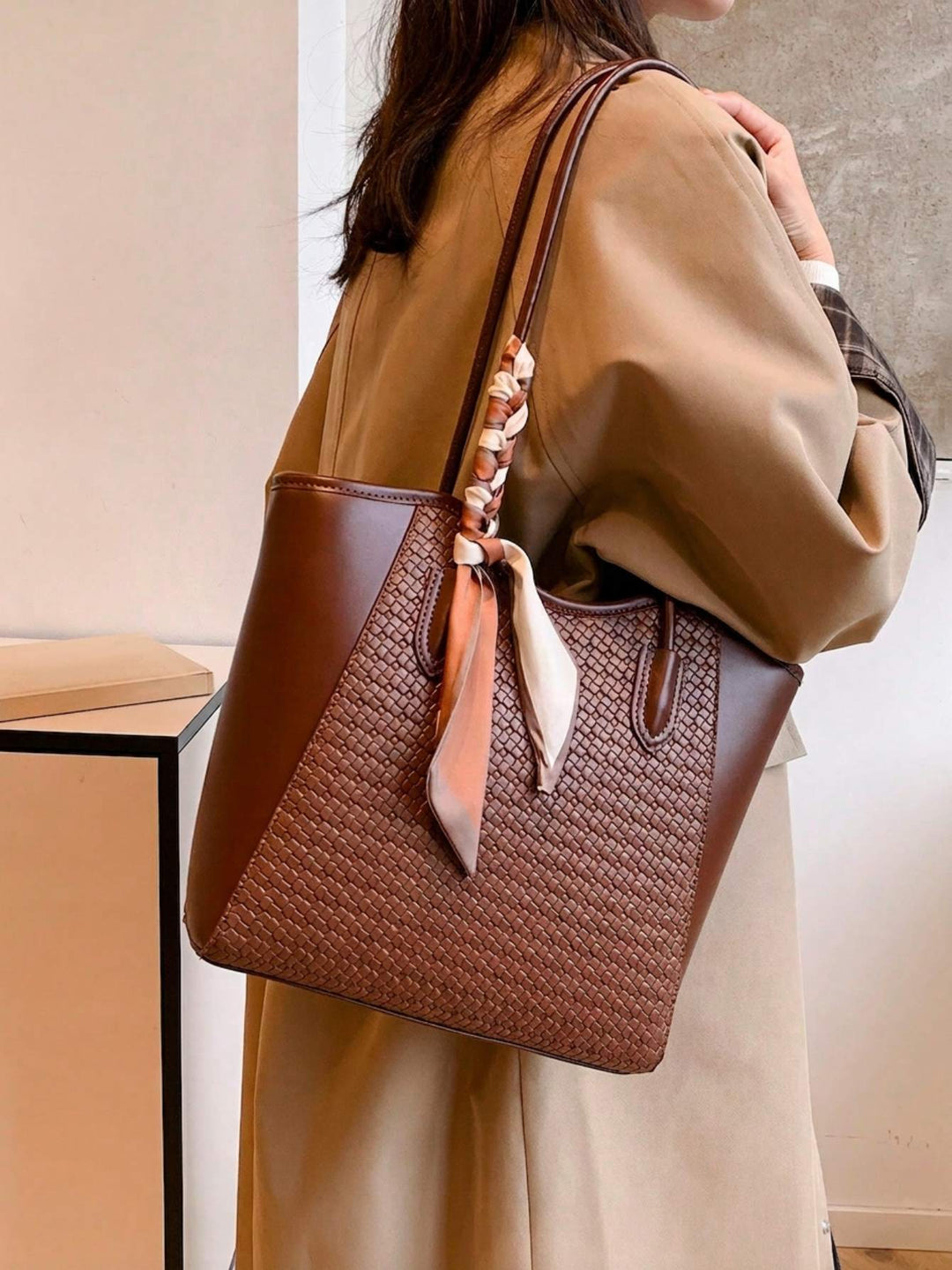 Mocha Weave Tote