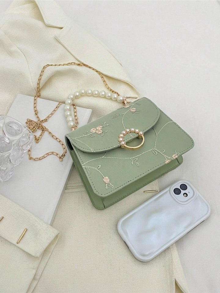 Pearl Floral Mini Handbag