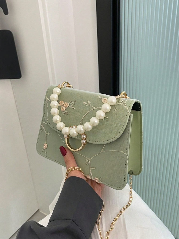 Pearl Floral Mini Handbag