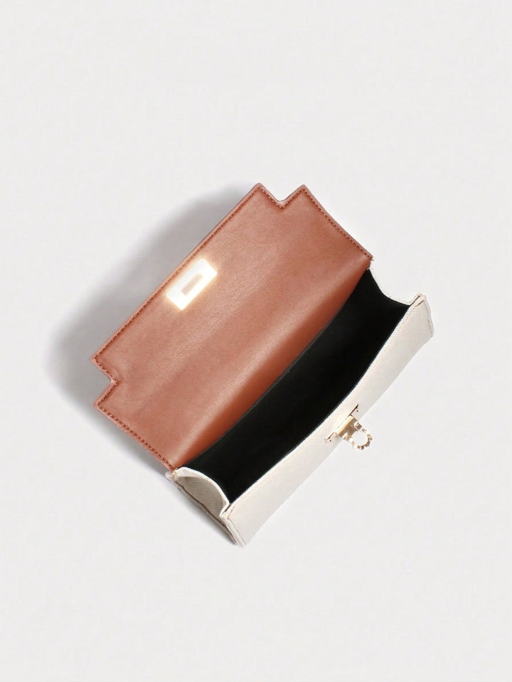 Elegant Scarf Handle Shoulder Bag